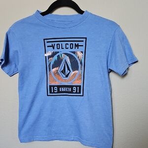 Volcom Kids Light Blue Graphic Short Sleeve Tee Size 6/7